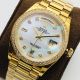 Swiss Rolex Day Date Yellow Gold White Mop Dial Diamond Watch 36MM EW Factory (4)_th.jpg